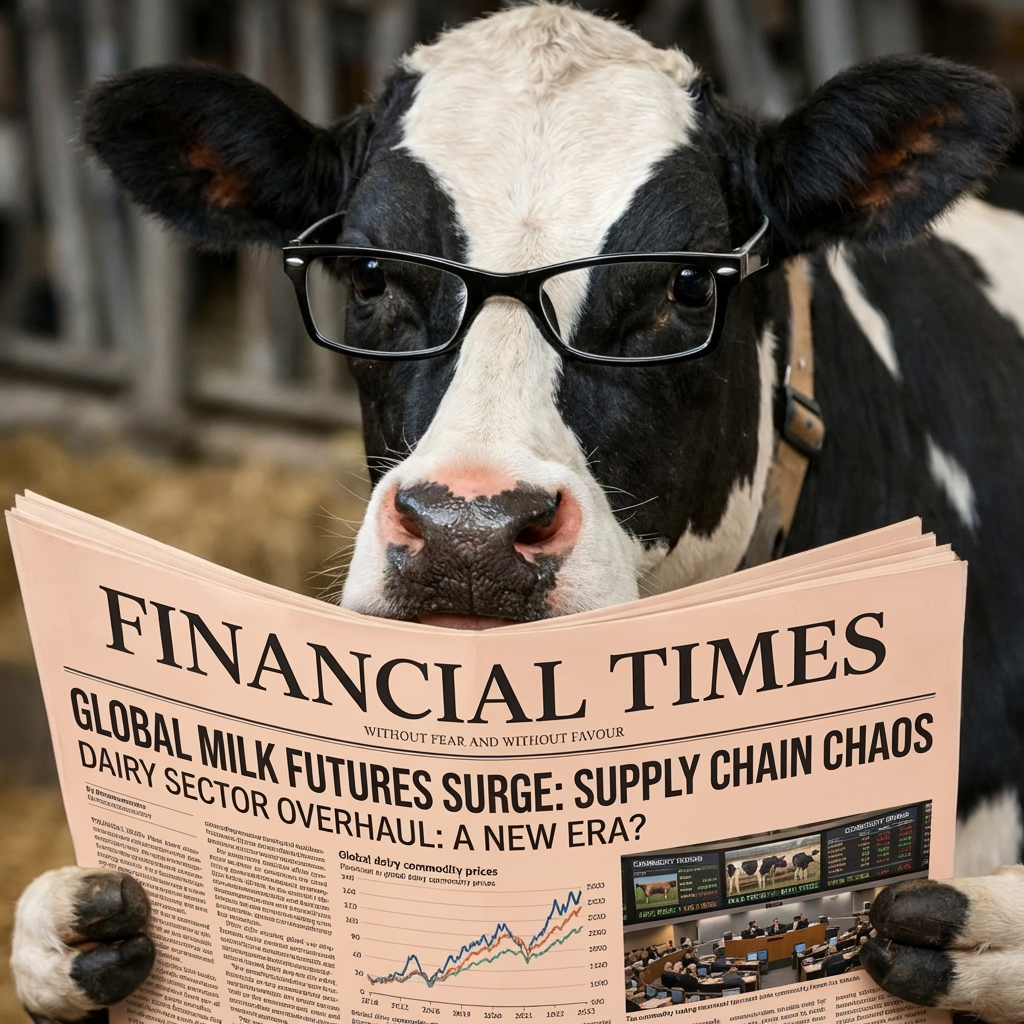 Una vacca che legge il Financial Times